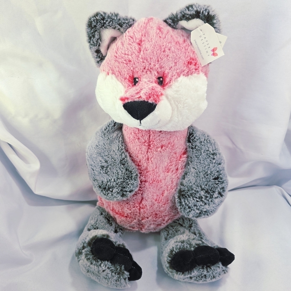 Papyrus Frosted Fox Plush Stuffed Toy Cuddler Sewn Eyes Has Tags 17 Inch